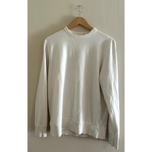 White Tasc Performance Crewneck Sweatshirt Cotton-blend Women's Medium